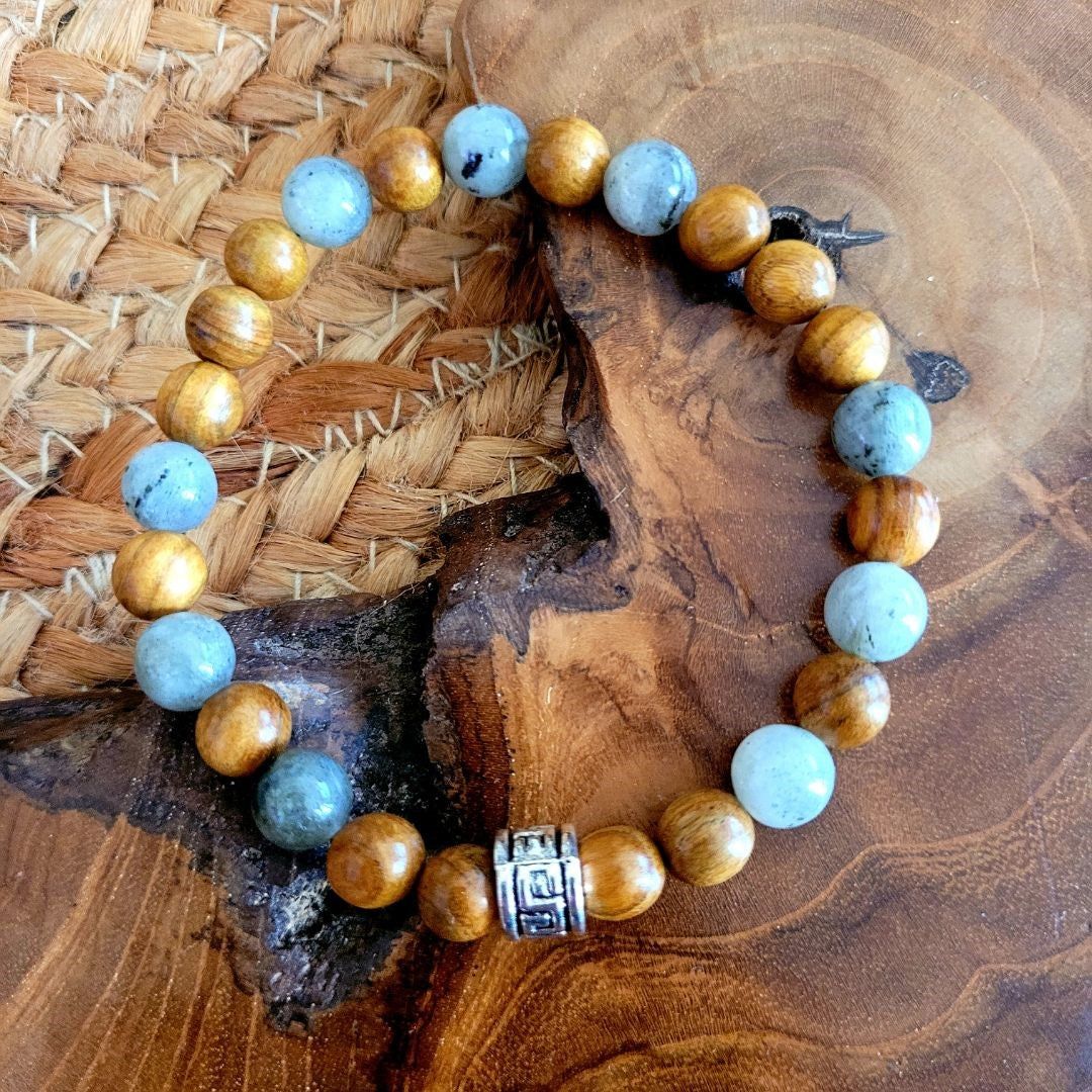 Men's Bracelets Wood & Labradorite