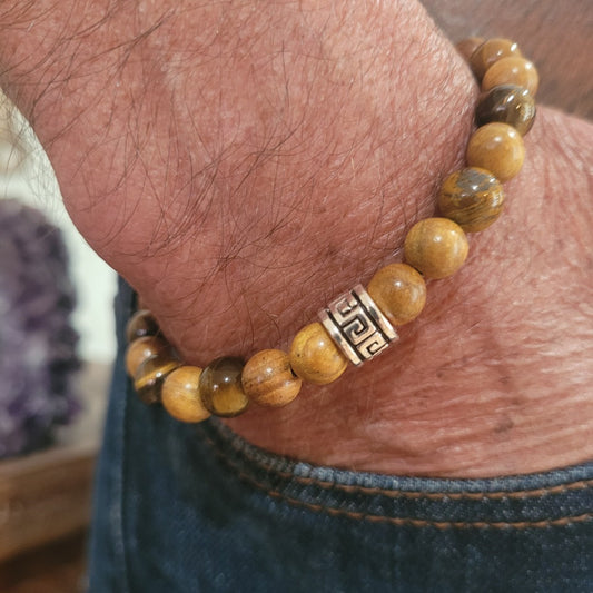 Men's Bracelets Wood & Tiger eye