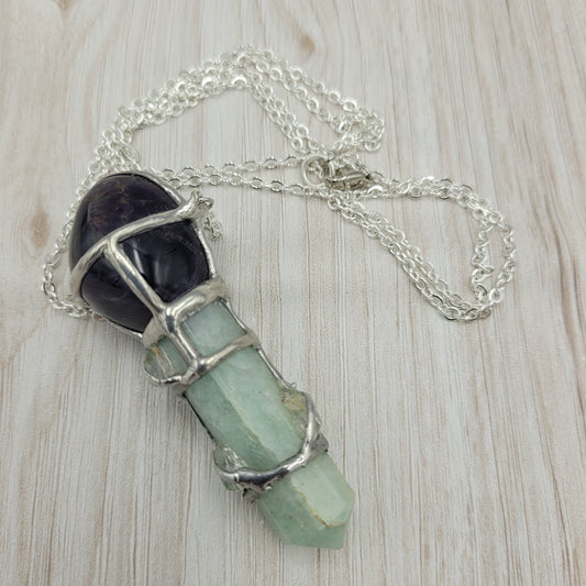 Healer Crystal Wand Necklace