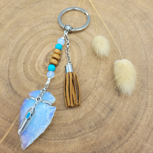Opalite Arrowhead Keyring