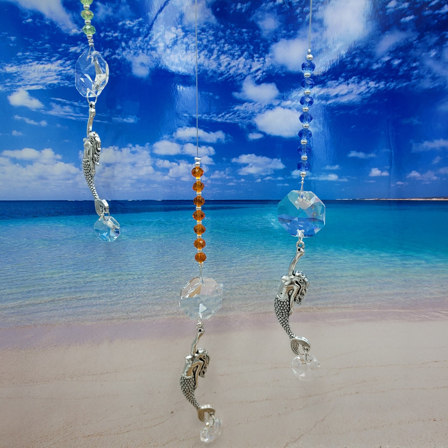 Mermaid Crystal Suncatcher Large