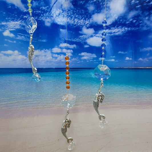 Mermaid Crystal Suncatcher Large