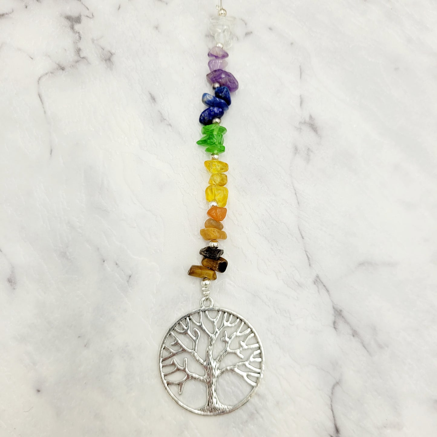 Chakra Balance Tree of Life Crystal Charm Suncatcher