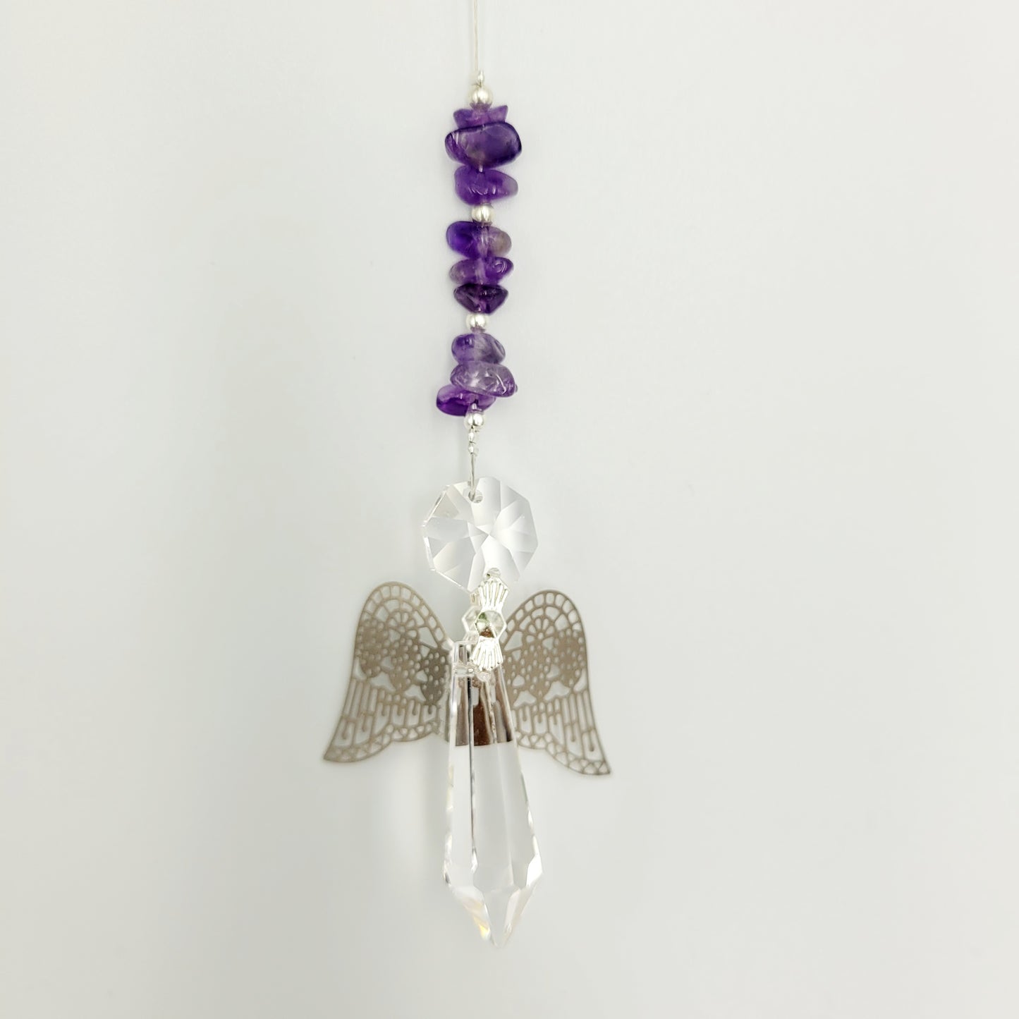 Angel Crystal Metal Wing Charm Suncatcher