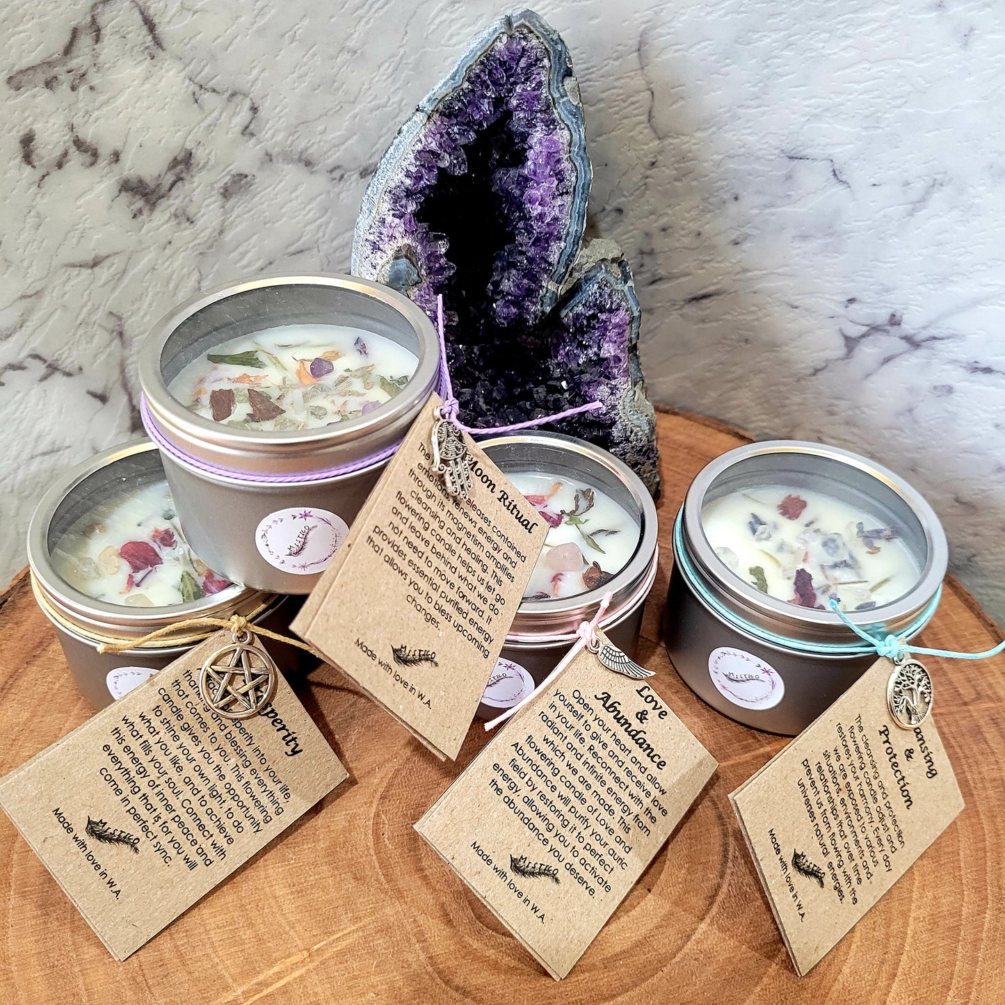 Small Prosperity Crystal Soy Wax Candle