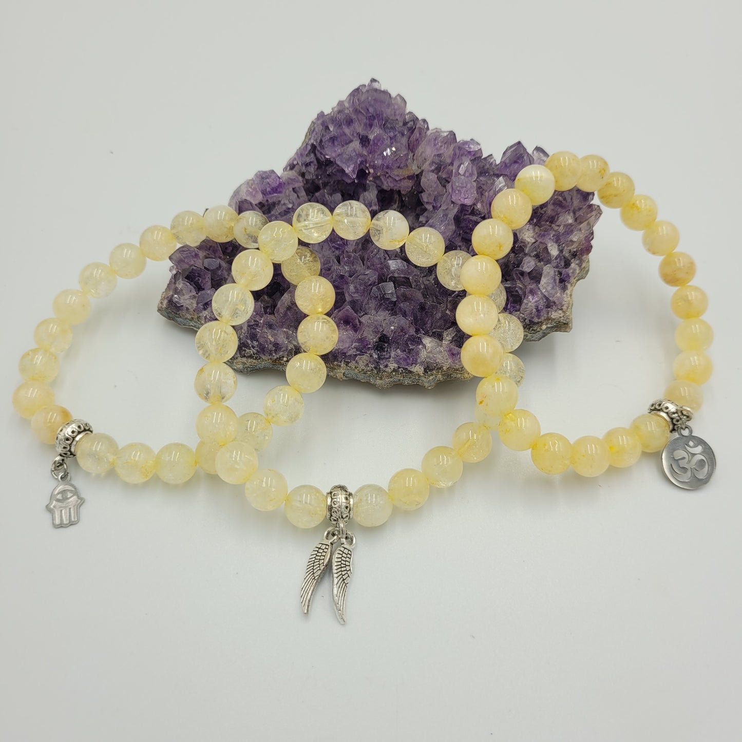 Bracelet Citrine 8mm Om