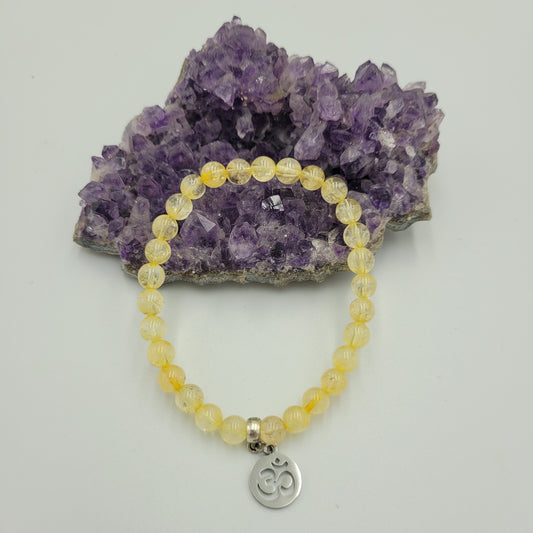 Bracelet Citrine 6mm Om