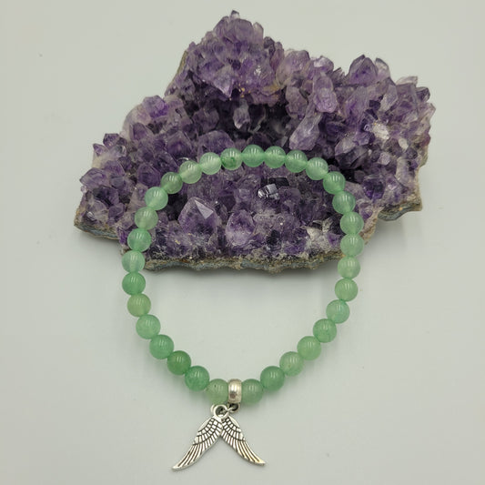 Bracelet Aventurine 6mm Wings