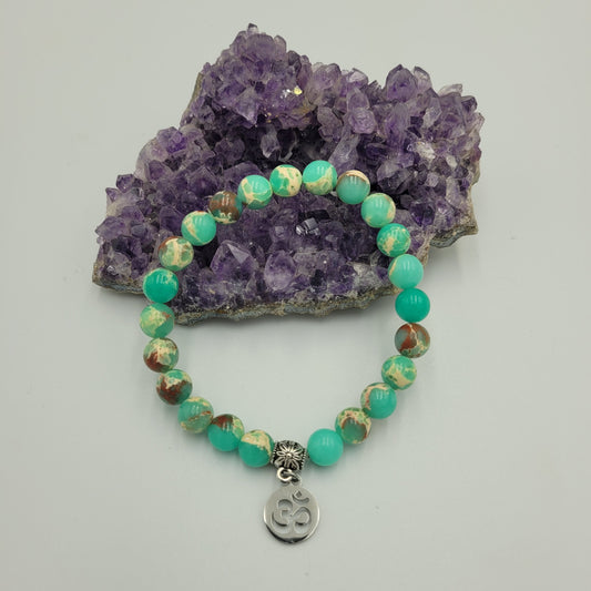Bracelet Sediment Jasper 8mm Om