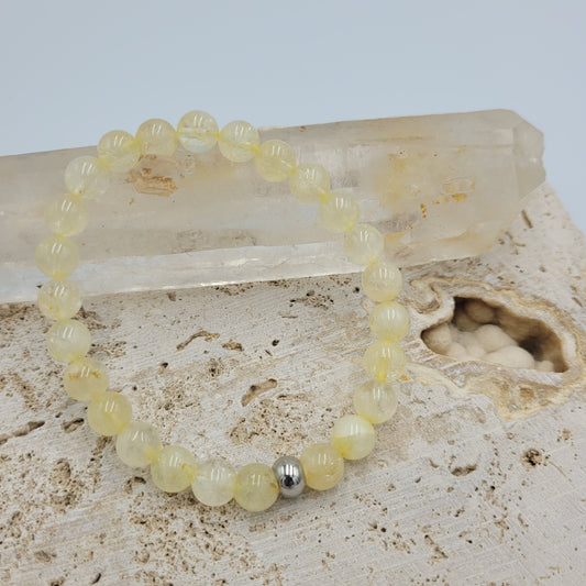 Men's Bracelet Citrine 8mm stone