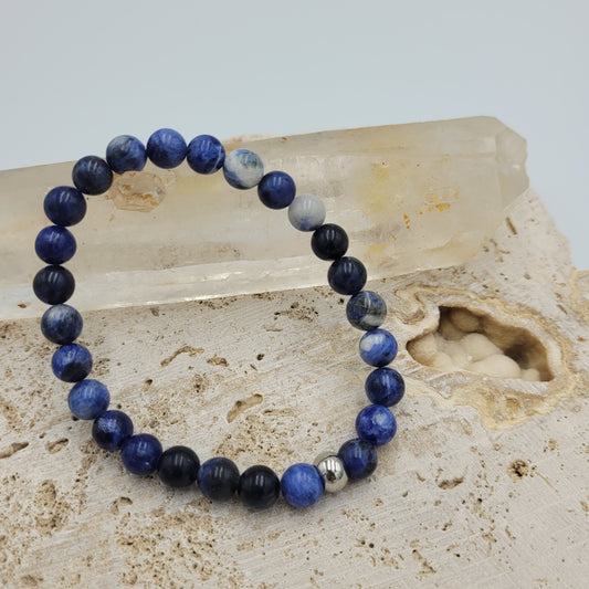 Men's Bracelet Sodalite 8mm stone