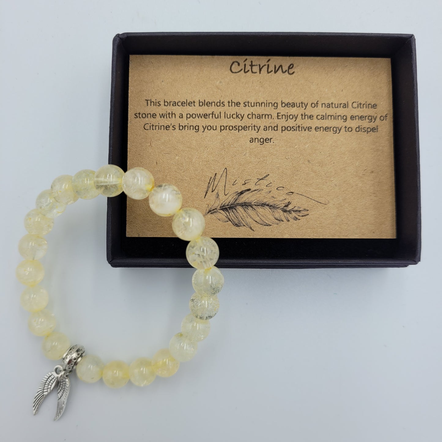 Bracelet Citrine 8mm Om