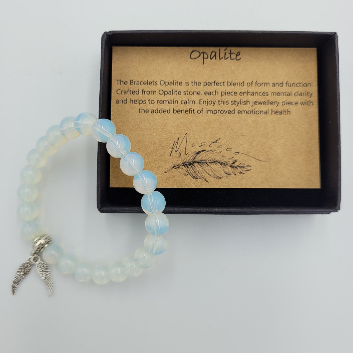 Bracelet Opalite 8mm Wings