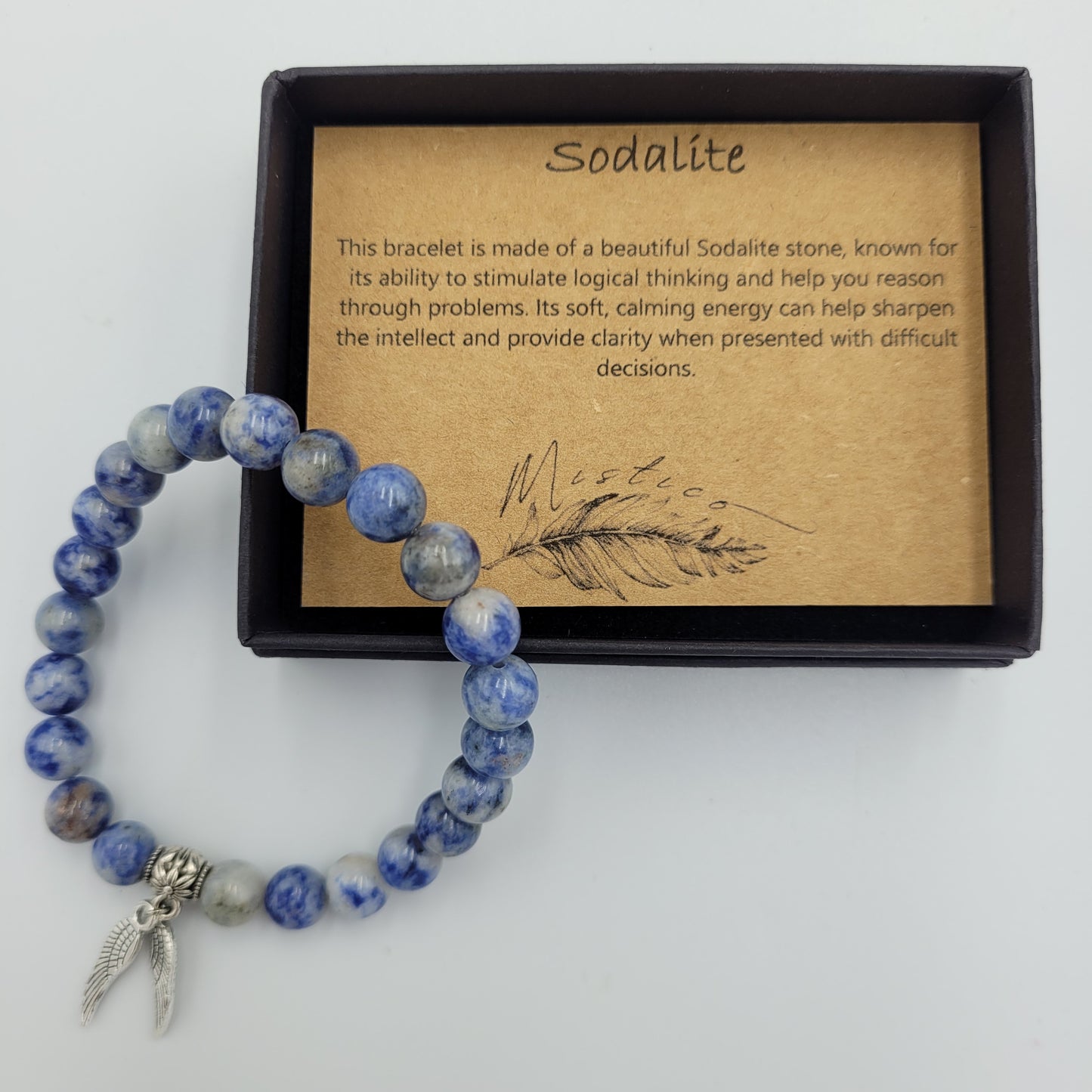 Bracelet Sodalite 8mm Wings