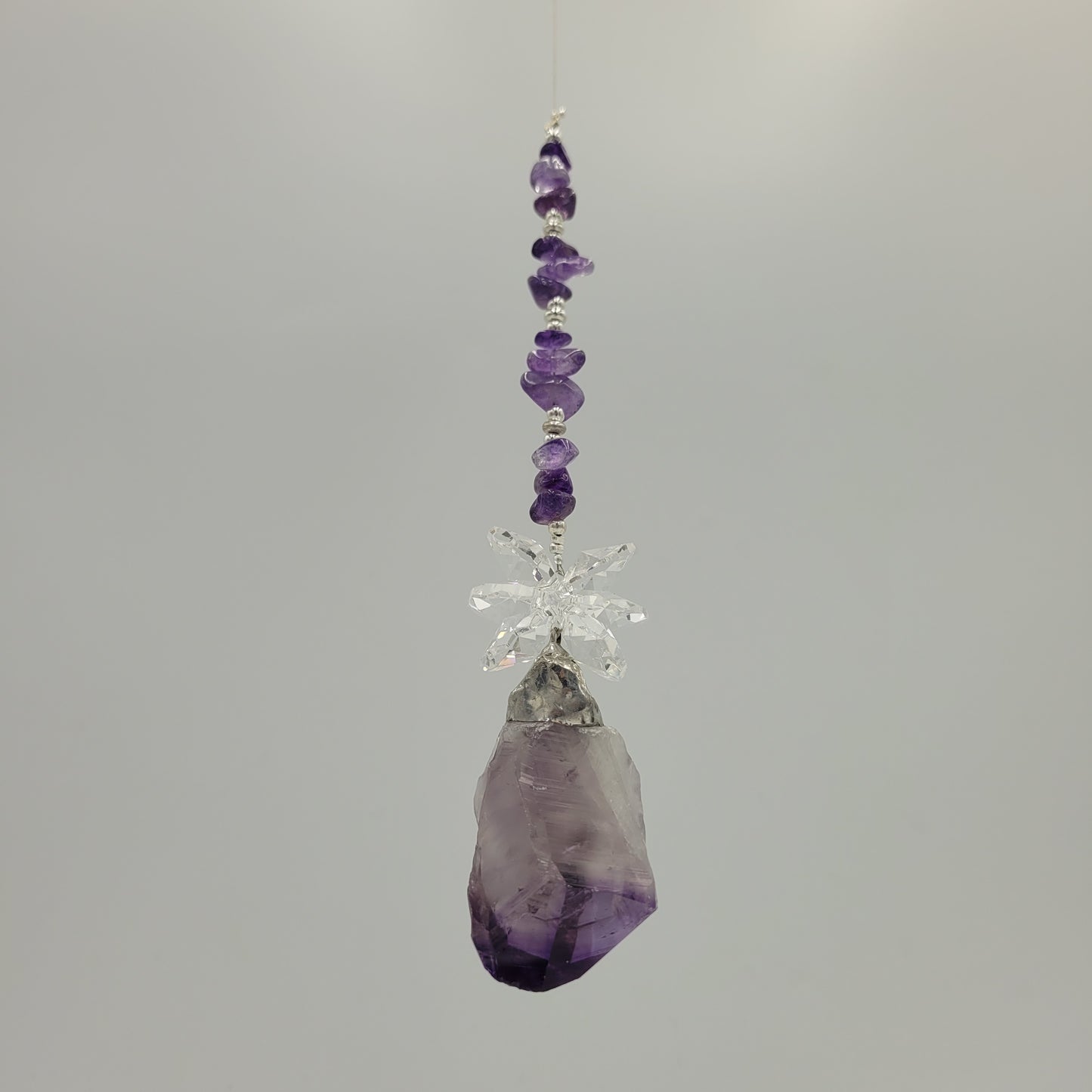 Hanging Cluster Amethyst Stone