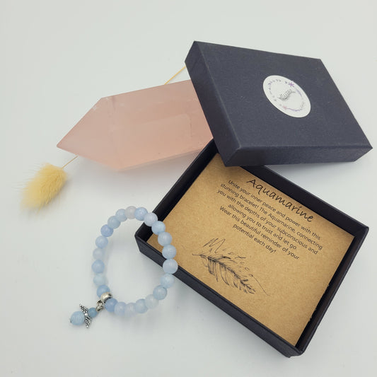 Aquamarine Kids Angel Bracelet