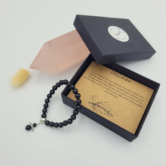 Obsidian Kids Angel Bracelet