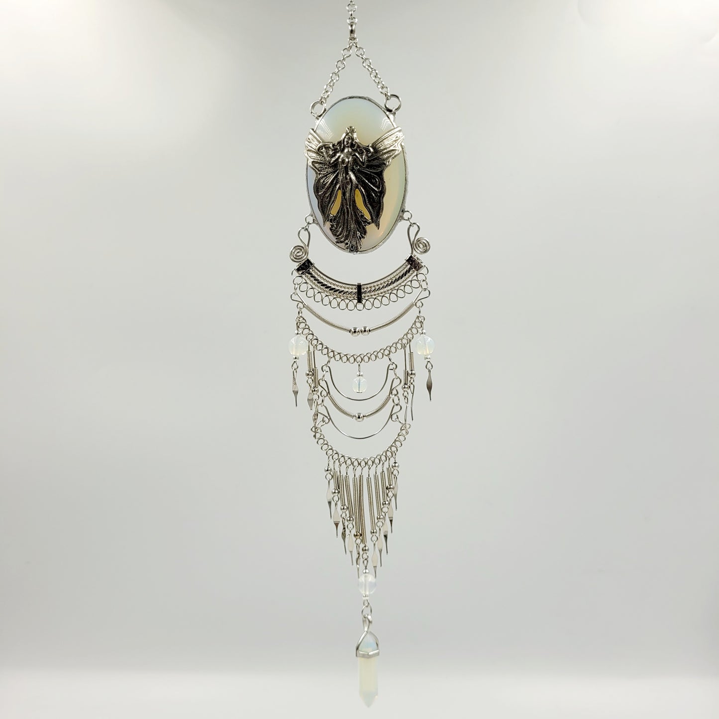 Opalite Hanging Oval/ Fairy Wing