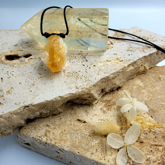 Necklace Plain Stone / Citrine