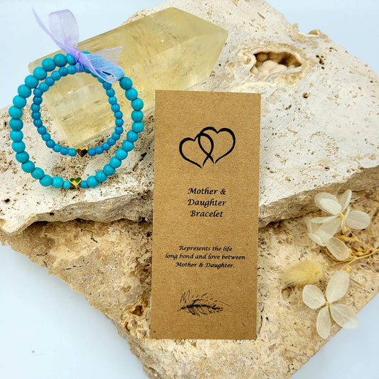 Mother & Daughter Love Hearts Gold Bracelet