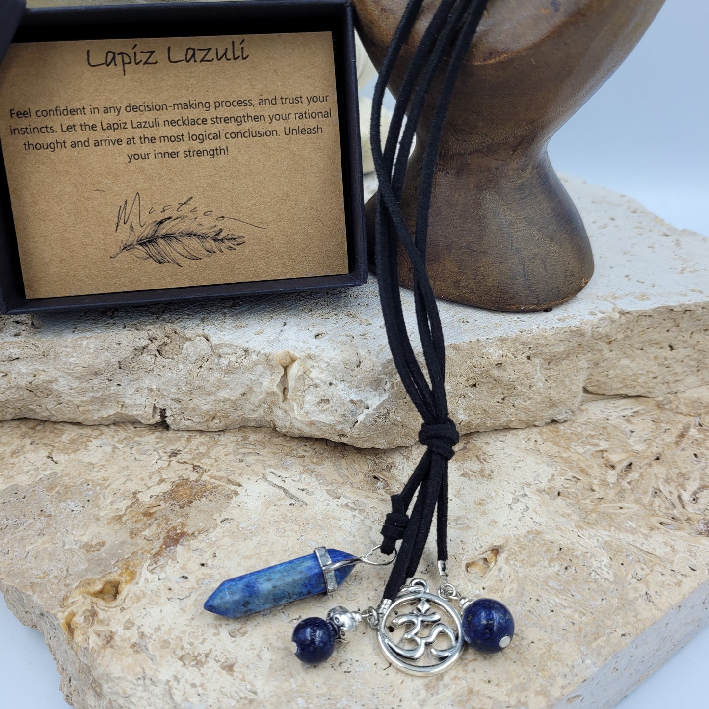 Lapiz Lazuli Crystal Point Necklace - Wholesale