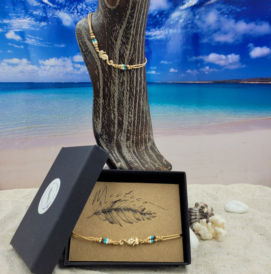 Seahorse Beige String Bracelet/Anklet