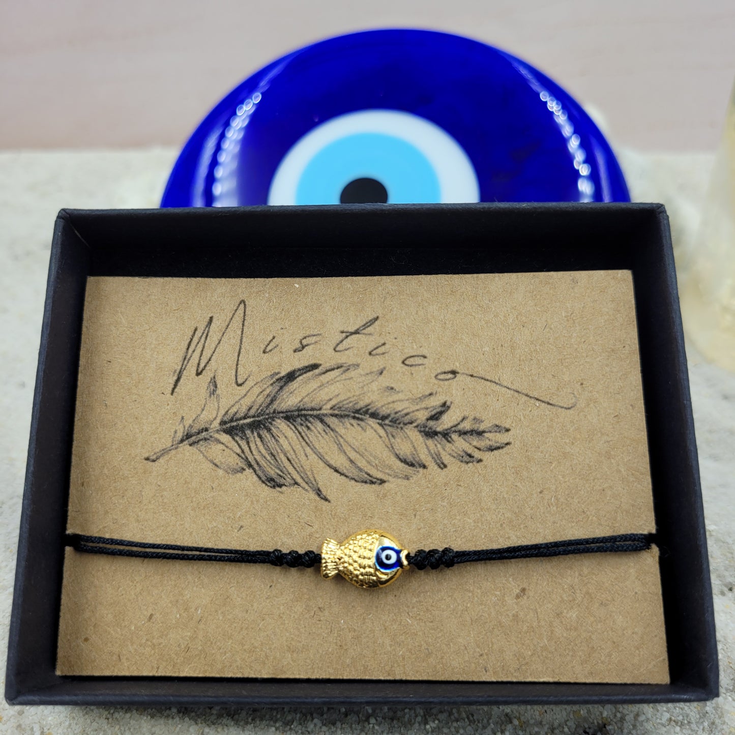 Evil Eye Fish String Bracelet