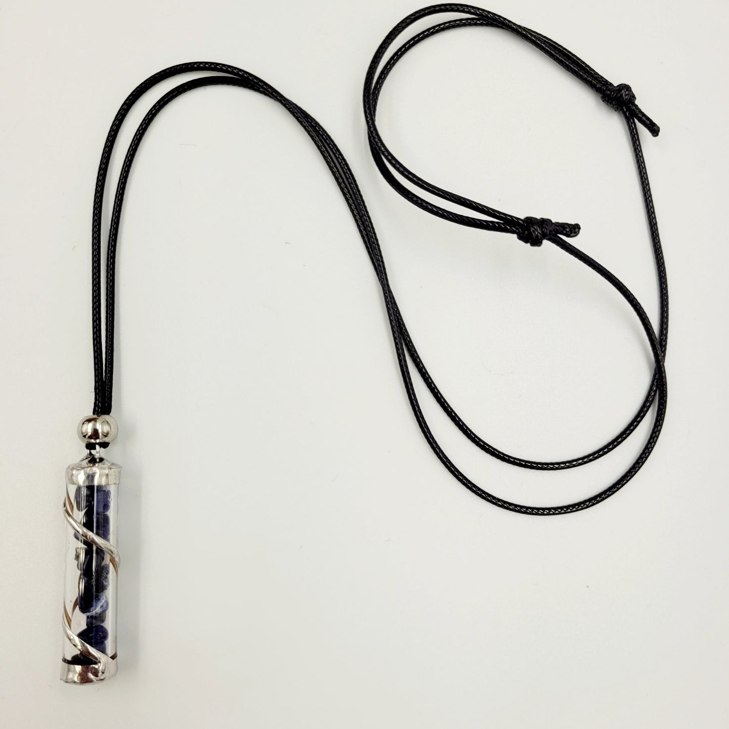 Sodalite Crystal Filled Tube Necklace - Wholesale