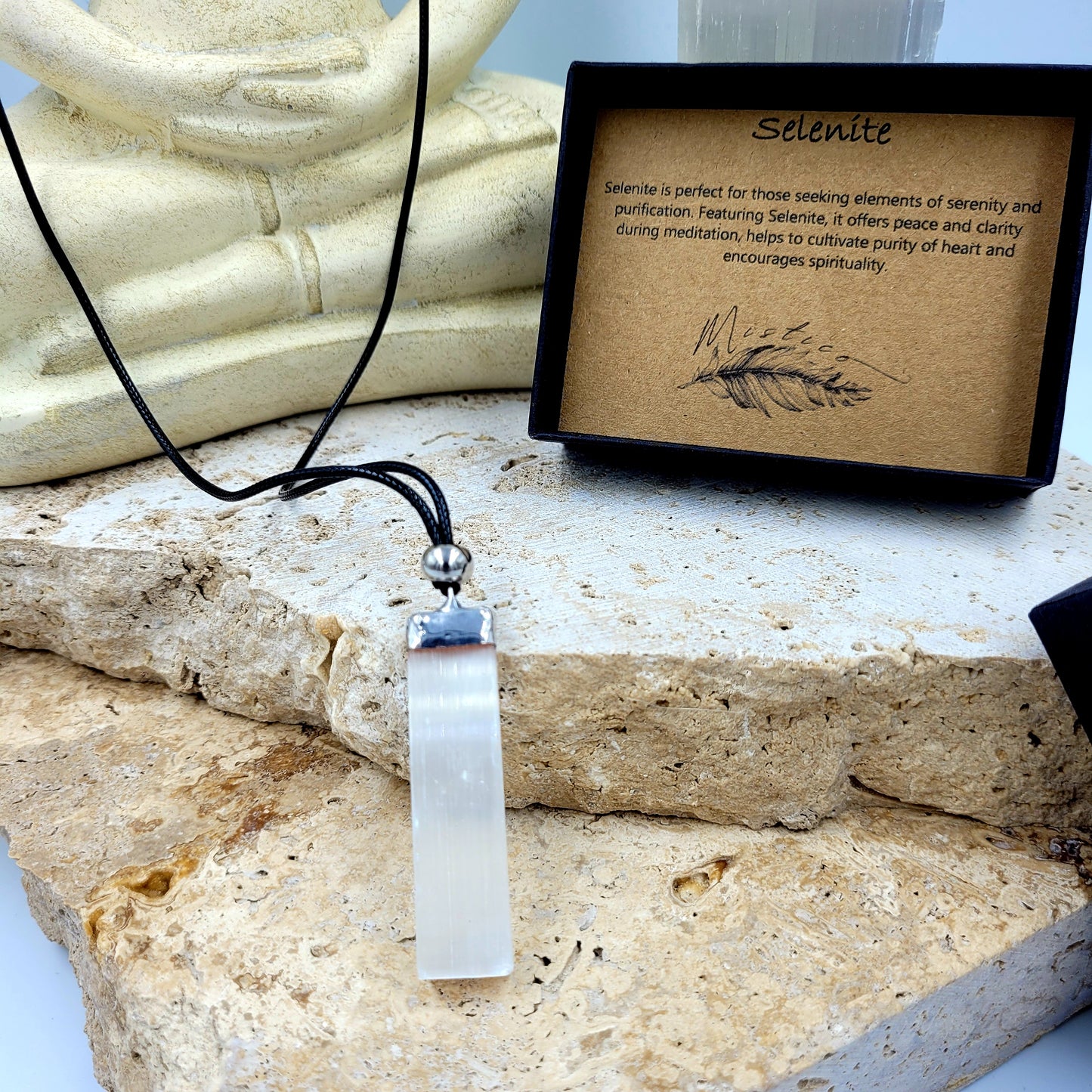 Natural Selenite Necklace