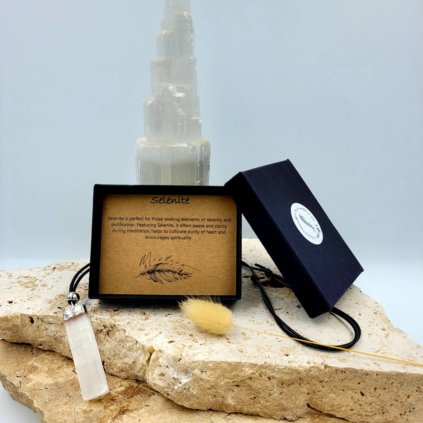 Natural Selenite Necklace