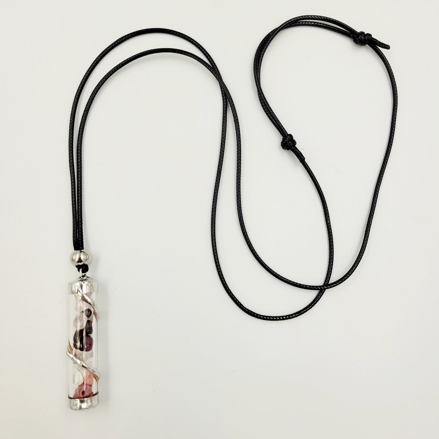 Passion Crystal Filled Tube Necklace