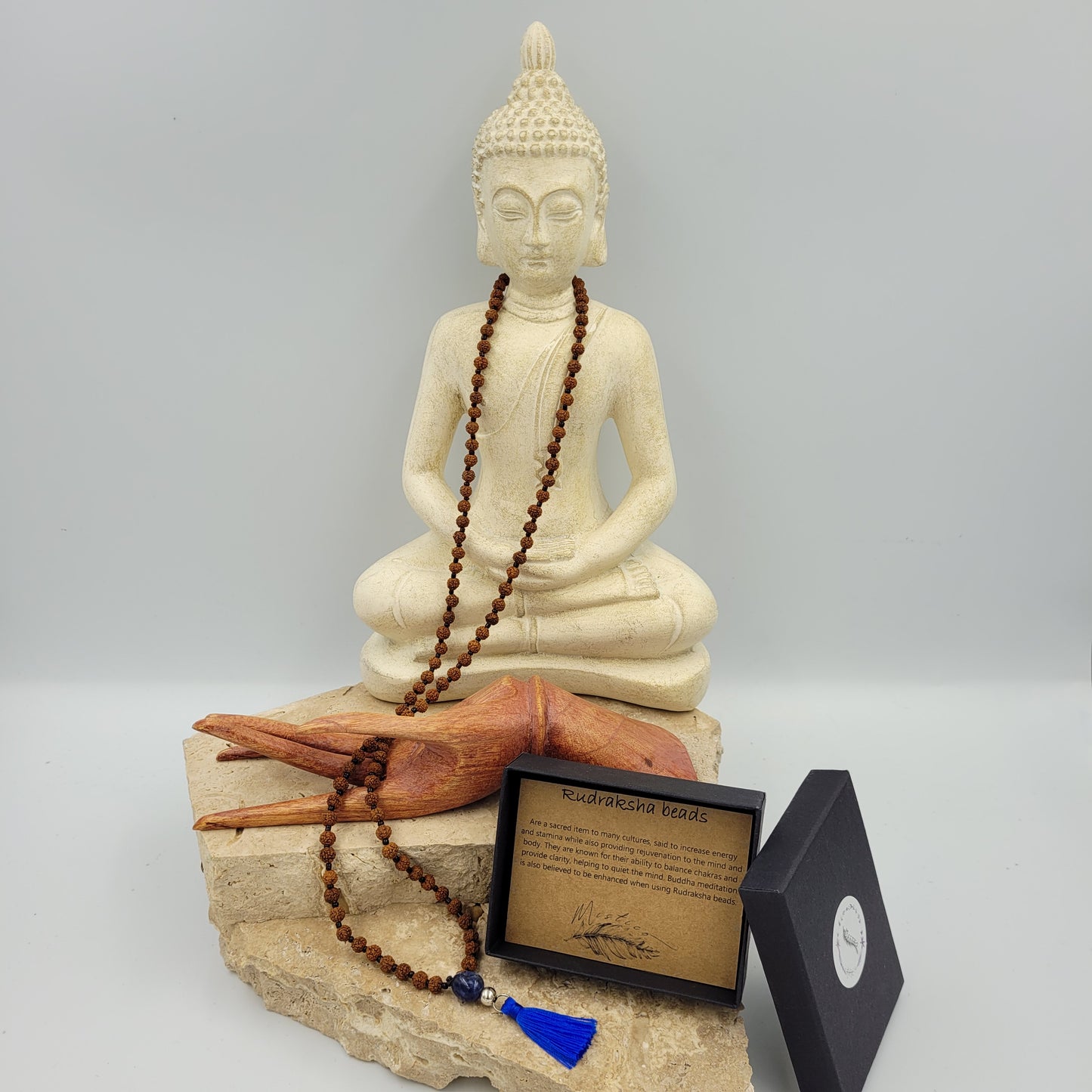 Rudraksha Beads/ Sodalite Necklace