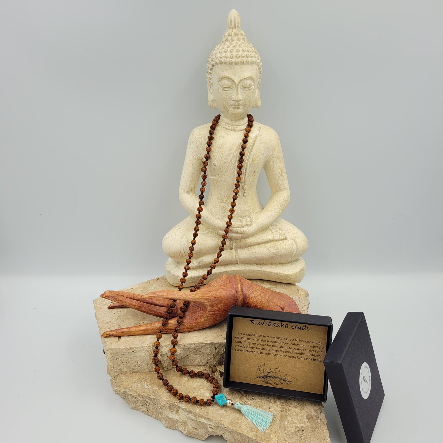 Rudraksha Beads /Turquoise Necklace