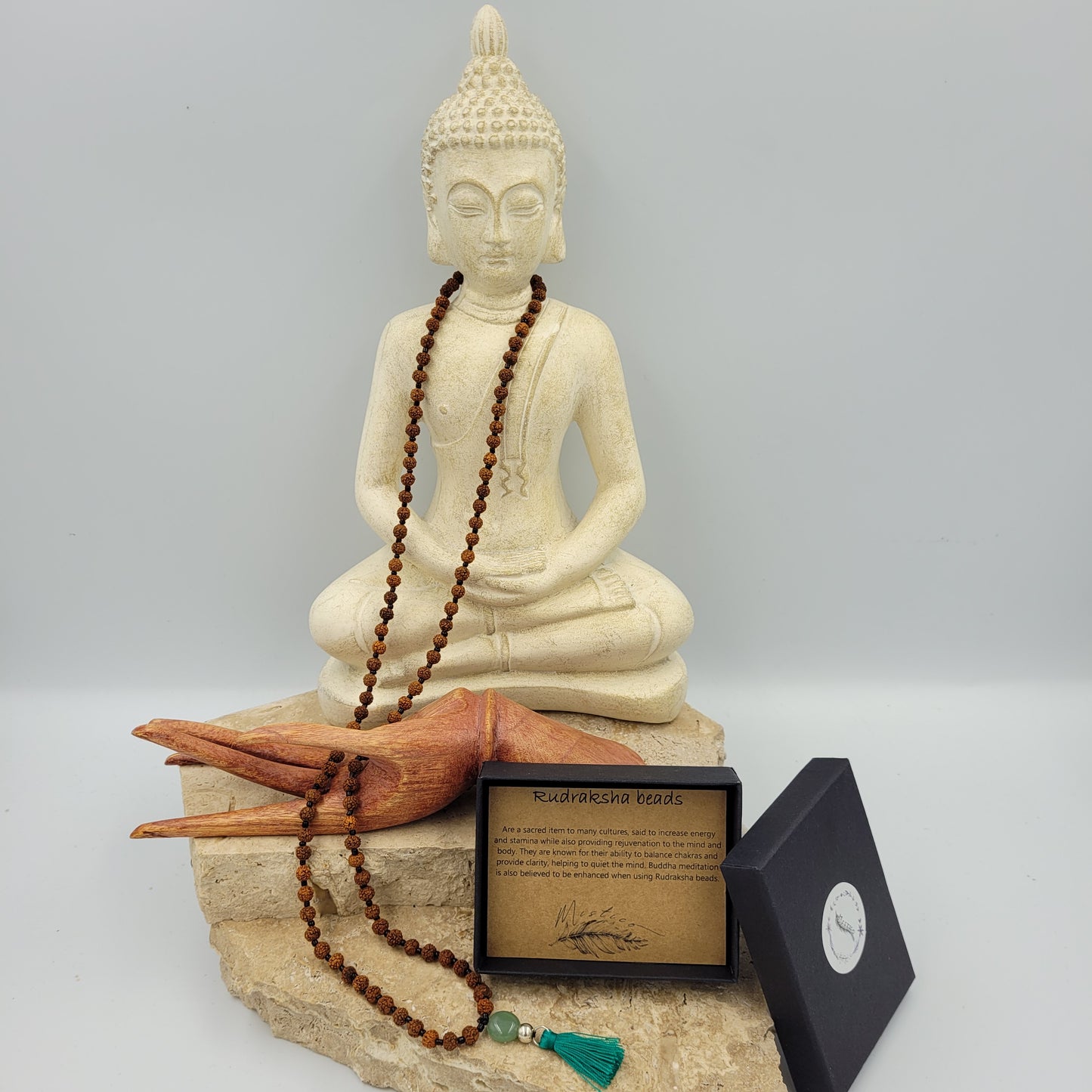 Rudraksha Beads /Aventurine Necklace