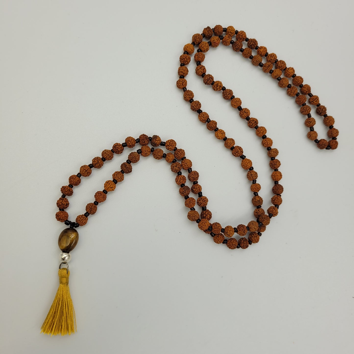 Rudraksha Beads/Tiger Eye Necklace