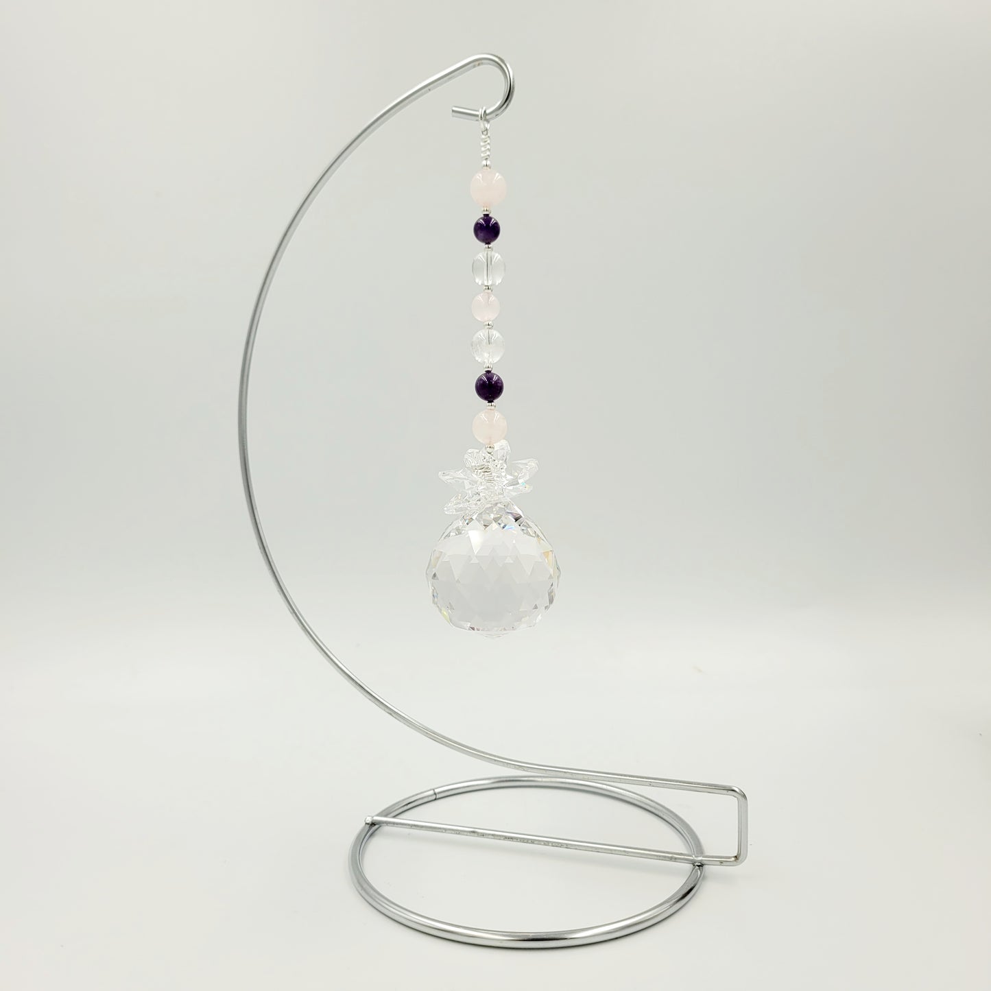 Love Chakra Crystal Suncatcher with Stand