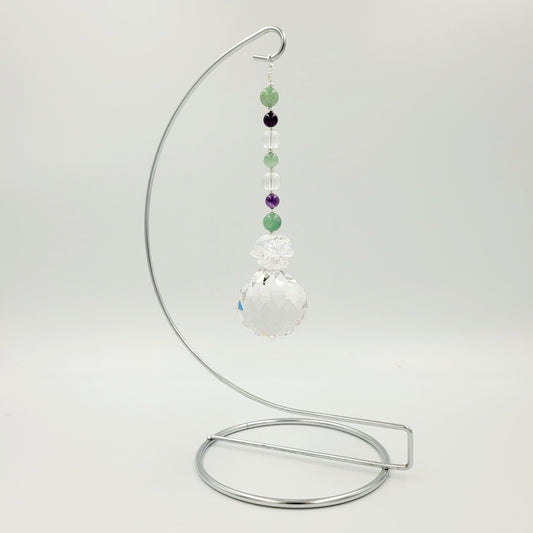 Healer Chakra Crystal Suncatcher with Stand