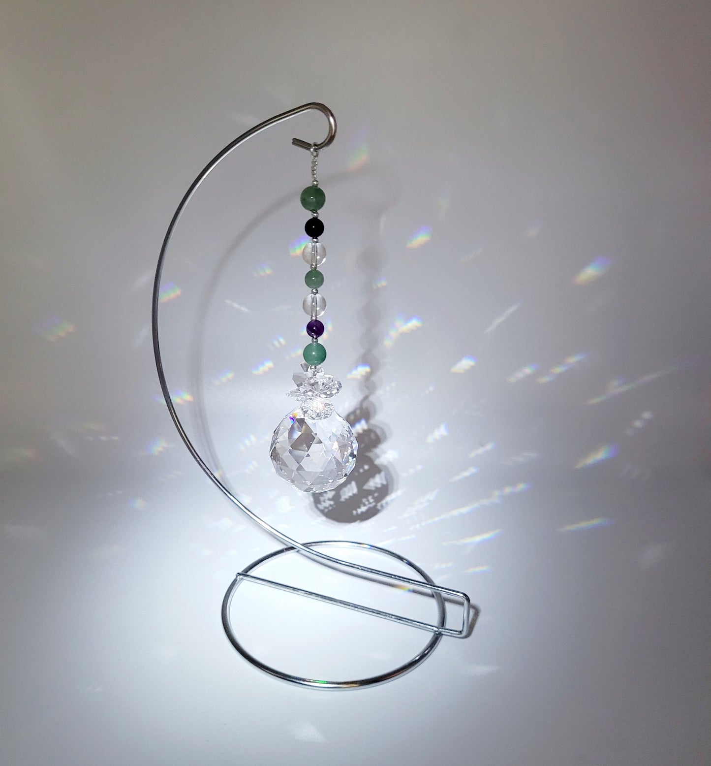 Healer Chakra Crystal Suncatcher with Stand