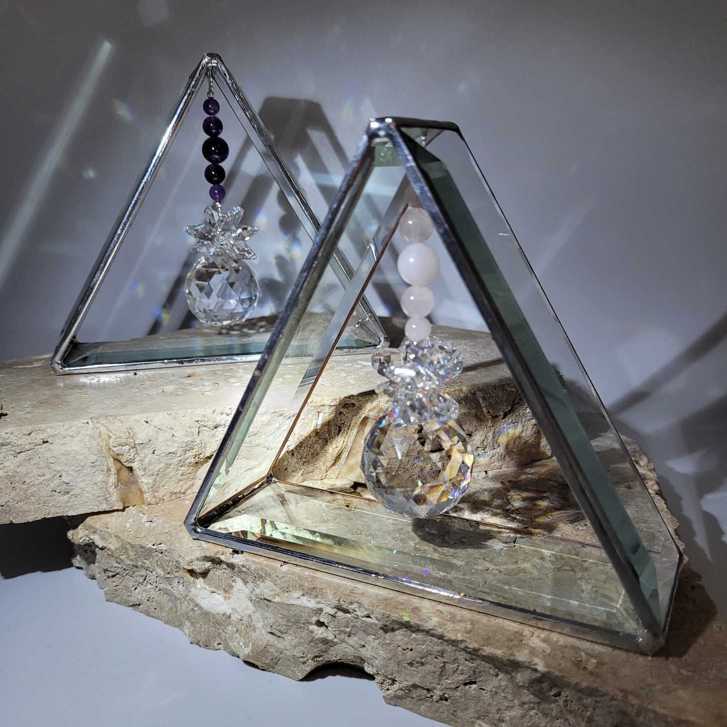 Triangle Cluster Crystal Sphere - Opalite