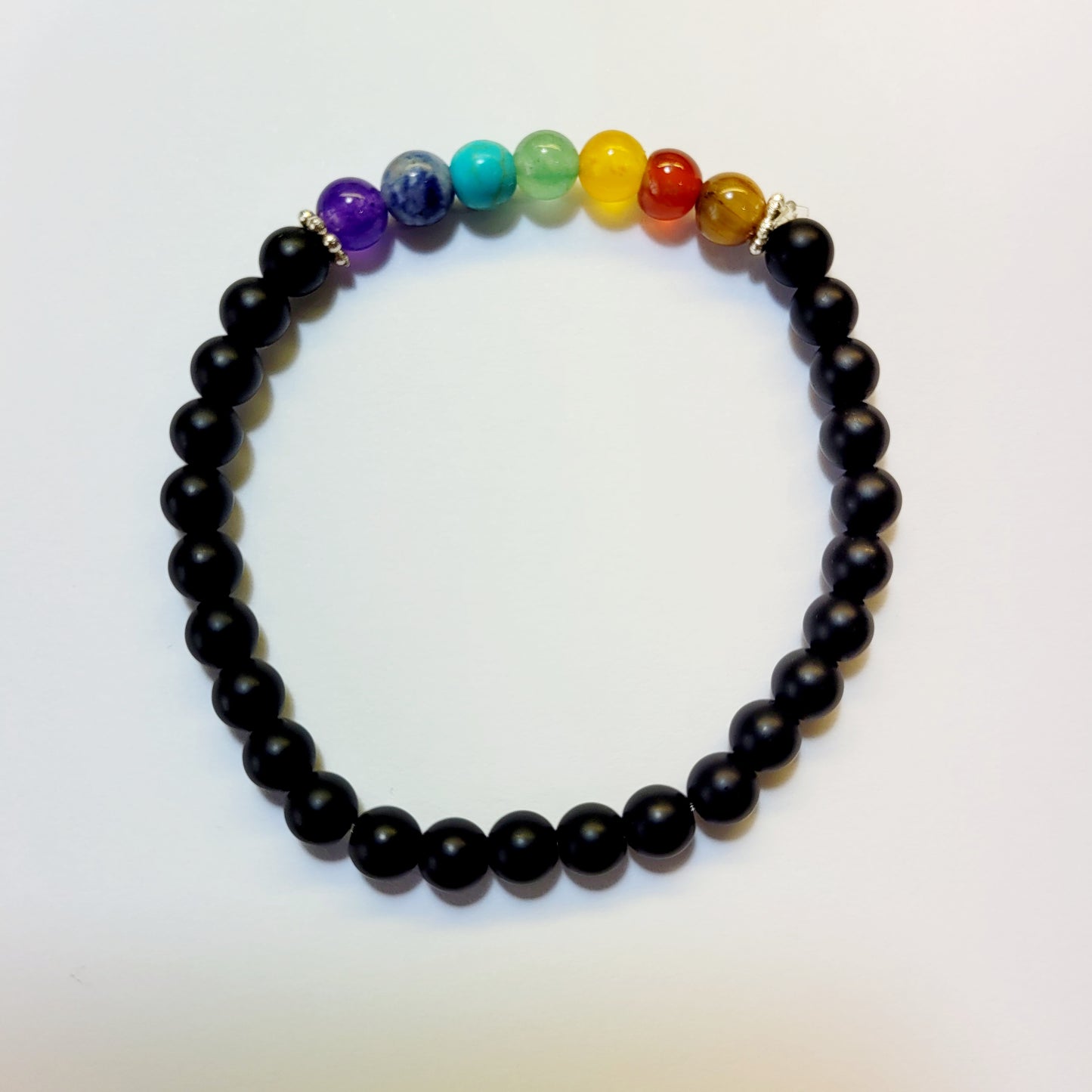 Bracelet Chakra Balance & Black Onyx 6mm stone