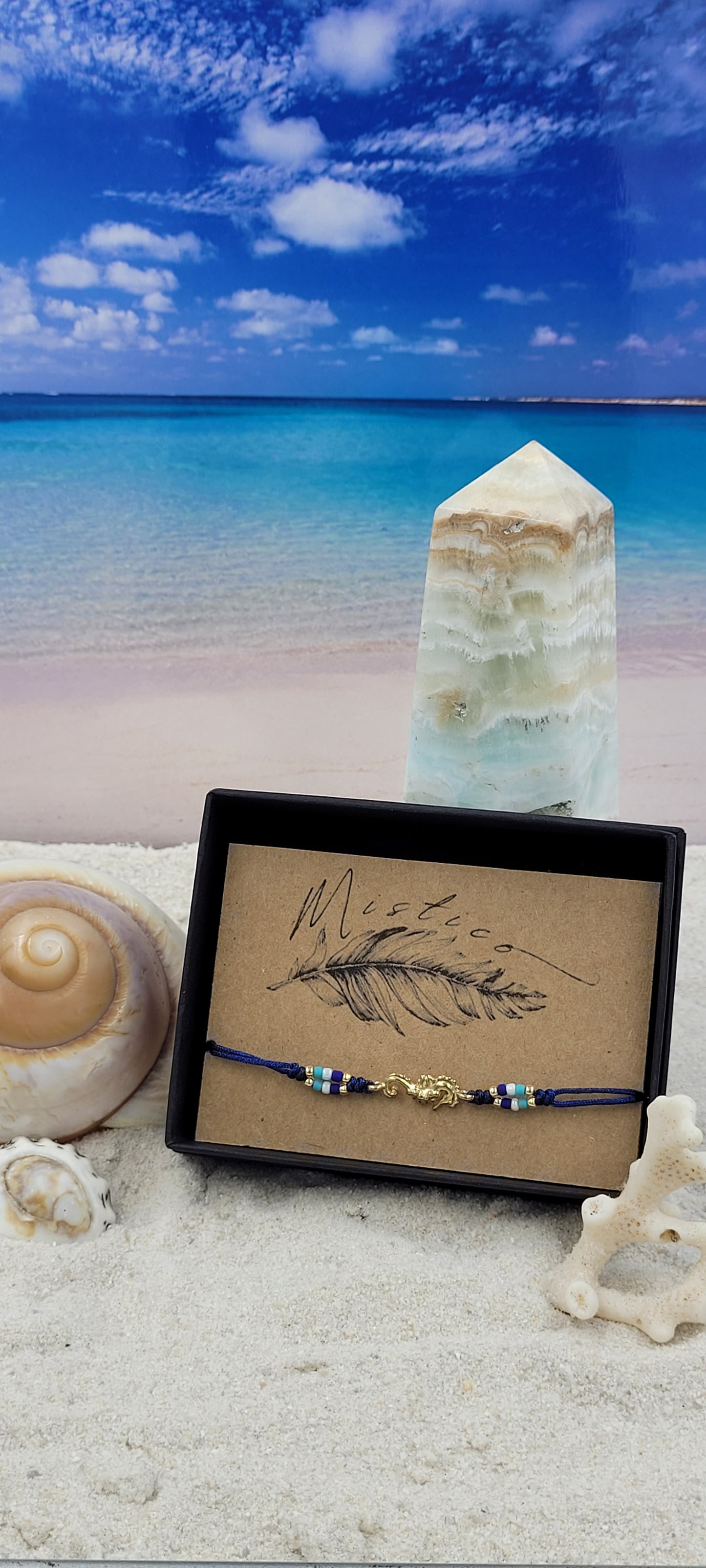 Seahorse Blue String Bracelet/Anklet