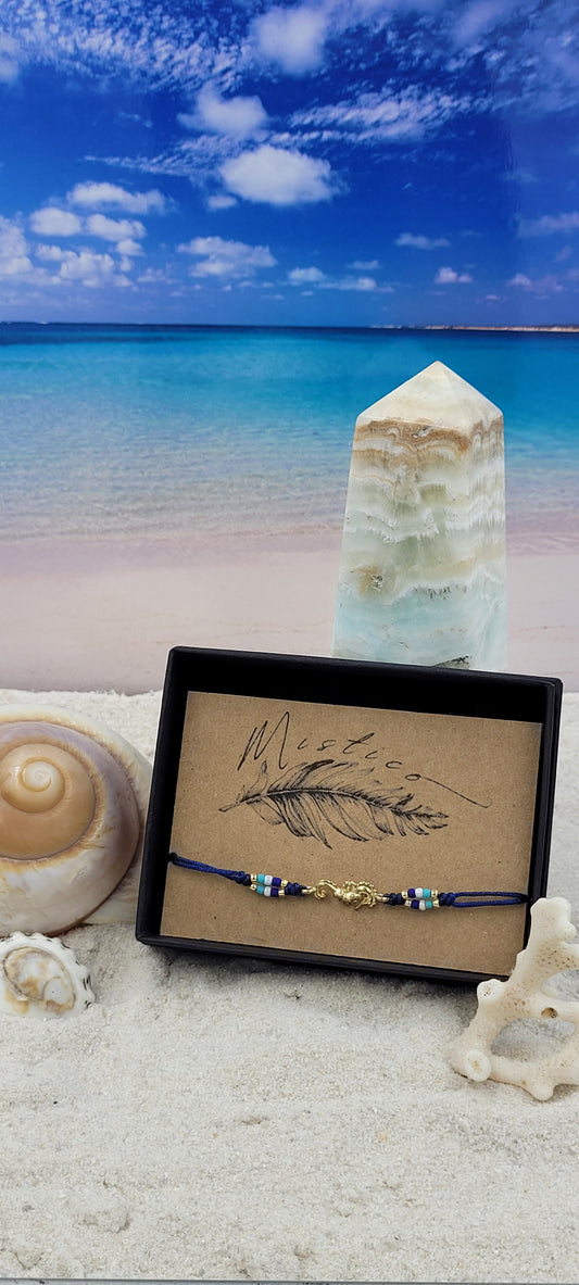 Seahorse Blue String Bracelet/Anklet