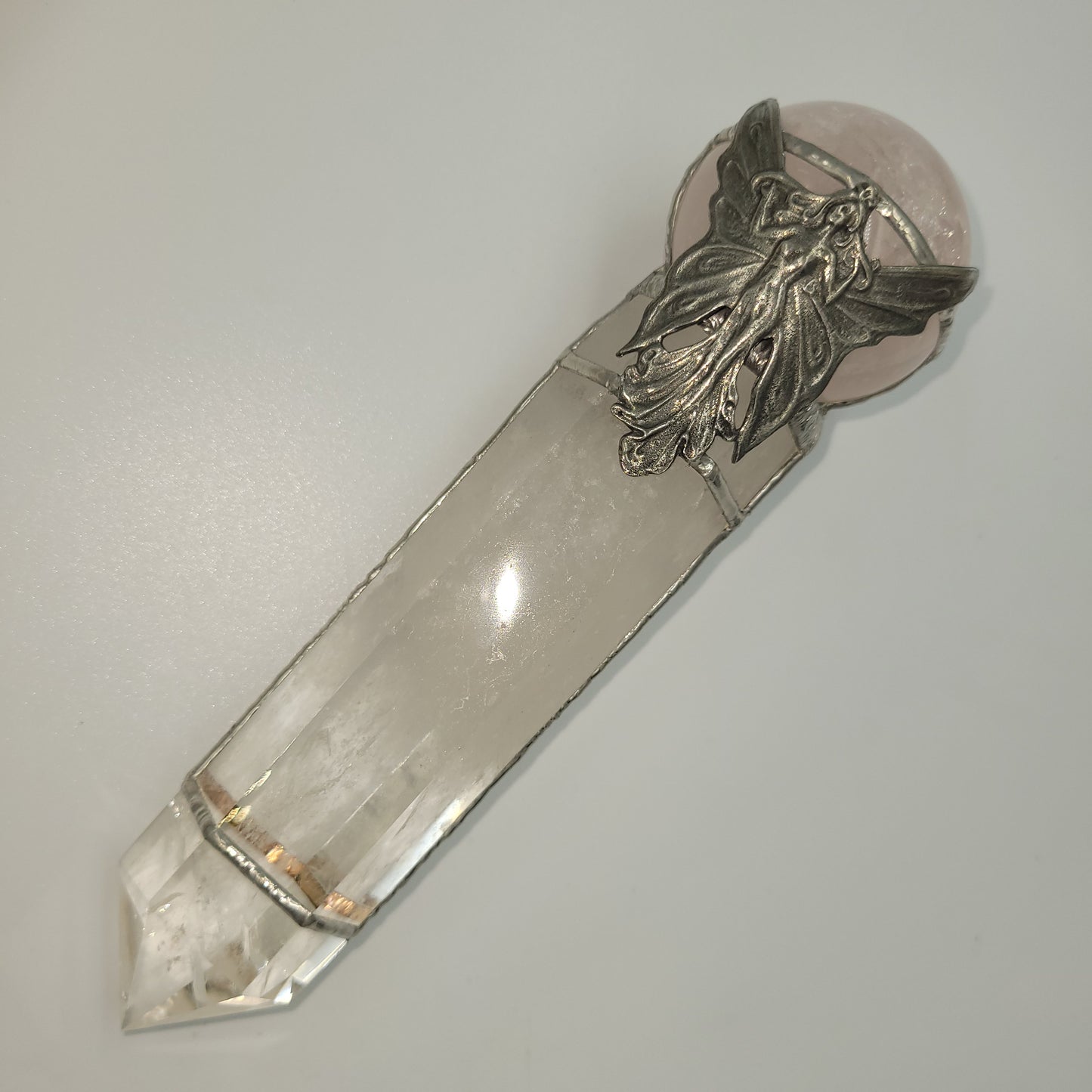 Exclusive Wand - Angel ( Rose Quartz/ Clear Quartz)