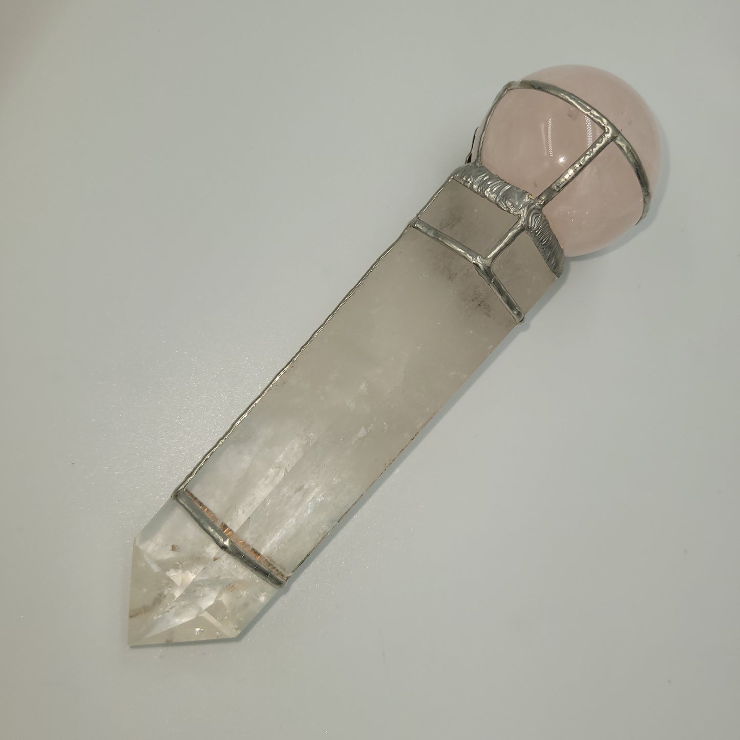 Exclusive Wand - Angel ( Rose Quartz/ Clear Quartz)