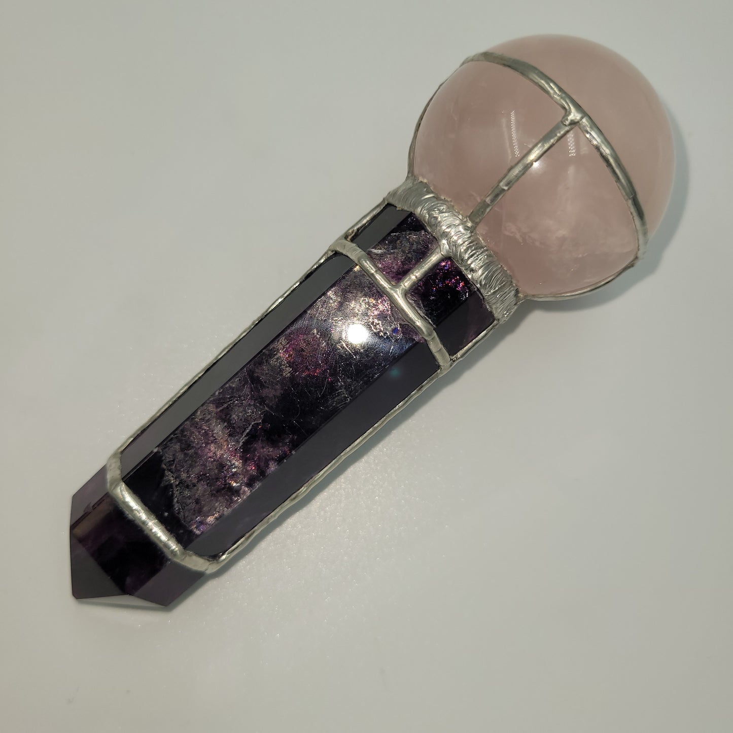 Exclusive Wand - Pentagram ( Rose Quartz/ Flourite)