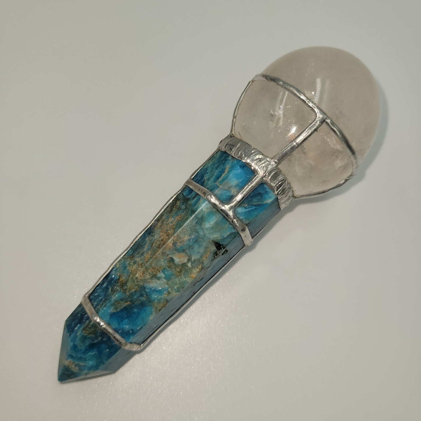 Exclusive Wand - Wolf ( Clear Quartz/ Apatite)