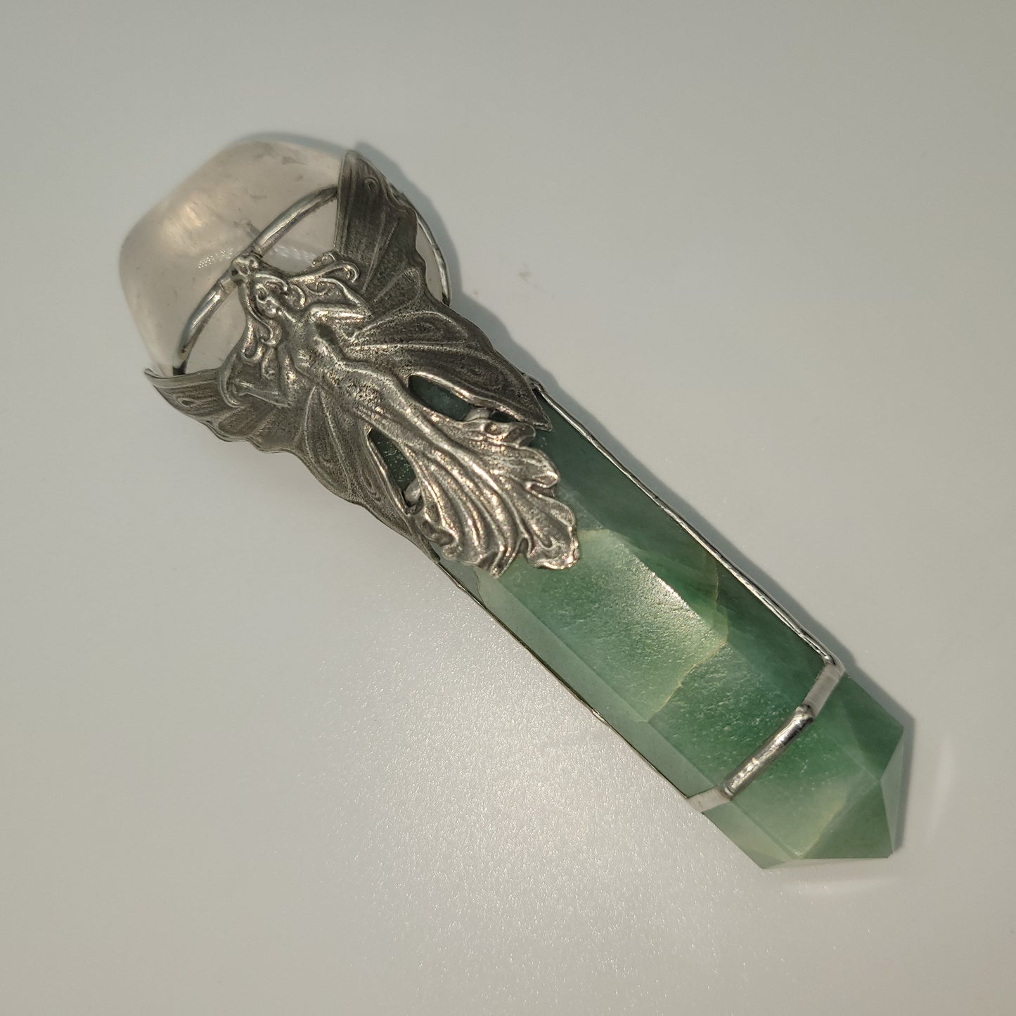 Exclusive Wand - Angel ( Clear Quartz/ Aventurine)