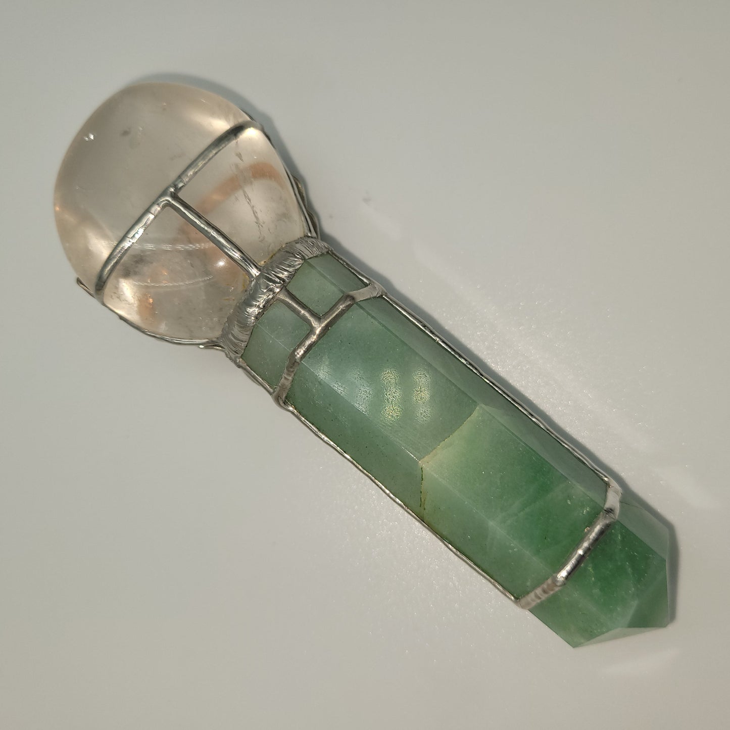 Exclusive Wand - Angel ( Clear Quartz/ Aventurine)