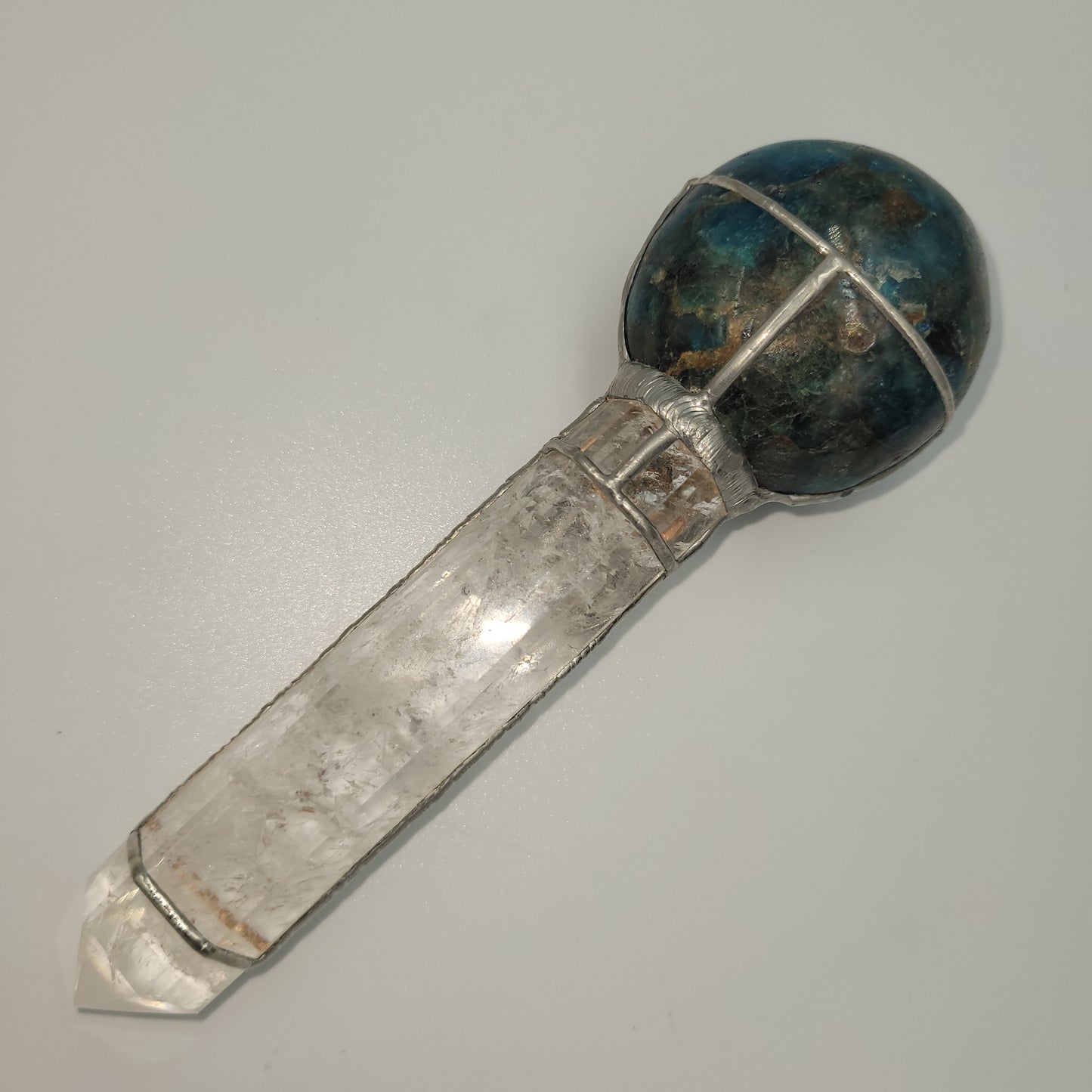 Exclusive Wand - Sword (Apatite and Clear quartz)