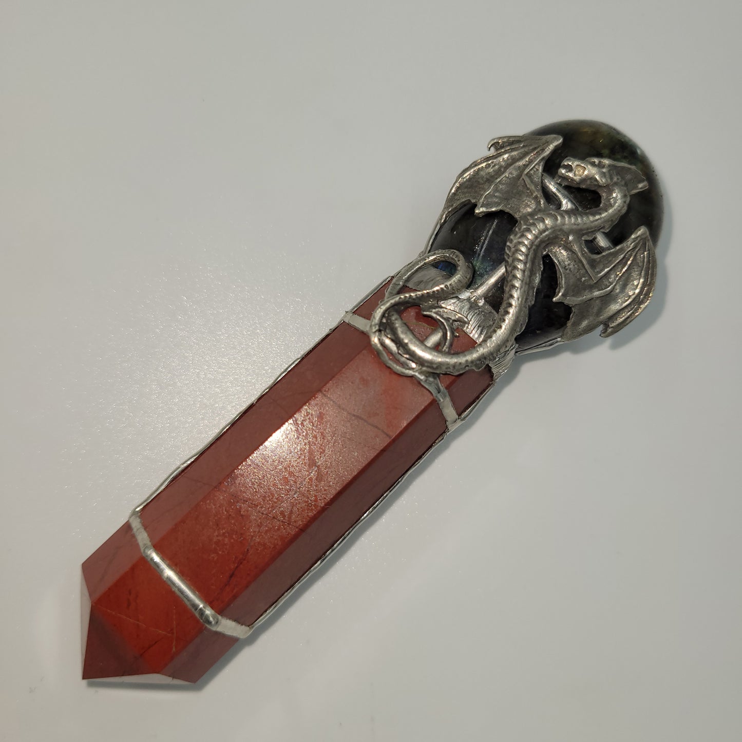 Exclusive Wand - Dragon ( Labradorite/ Red Jasper)